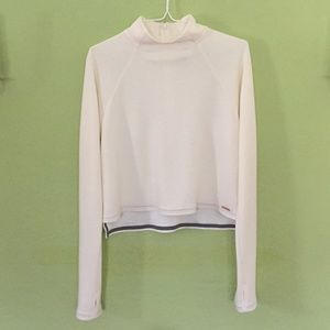 Sweaty Betty Wool Blend Mock Neck Cropped Sweater